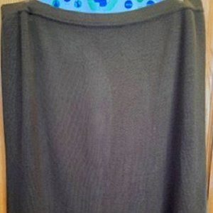 Linea by Louis Dell'Olio Brown Midi Straight Skirt Wool Blend Knit Sz:XL